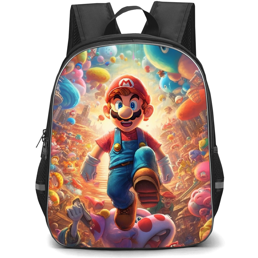 Super Mario Backpack StudentPack - Super Mario Walking Illustration
