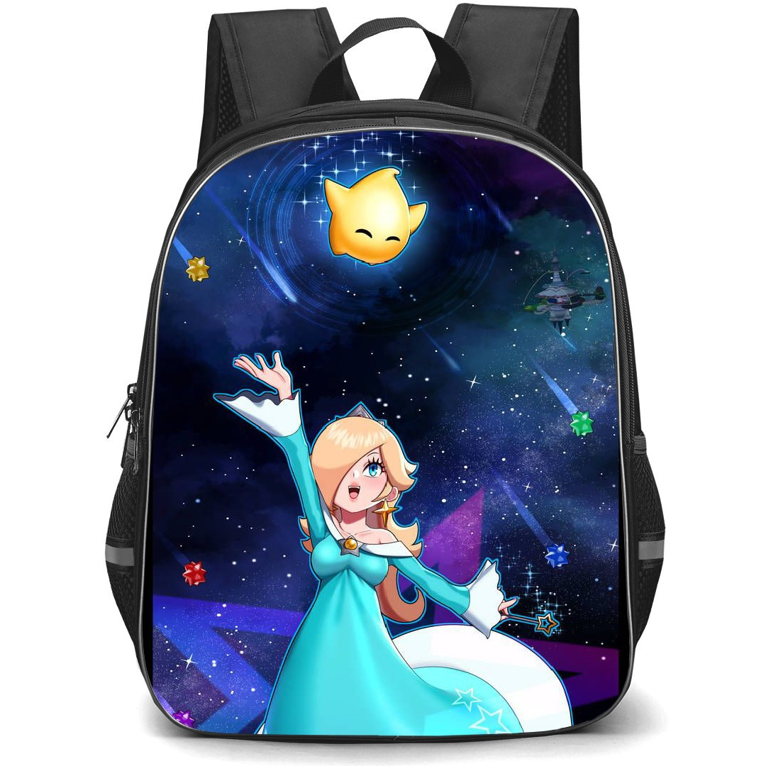 Super Mario Backpack StudentPack - Rosalina Luma Dancing On Space Illustration