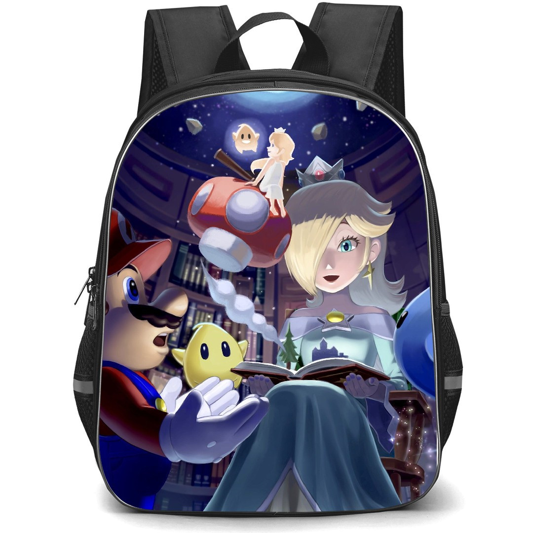 Super Mario Backpack StudentPack - Rosalina Mario Reading Illustration
