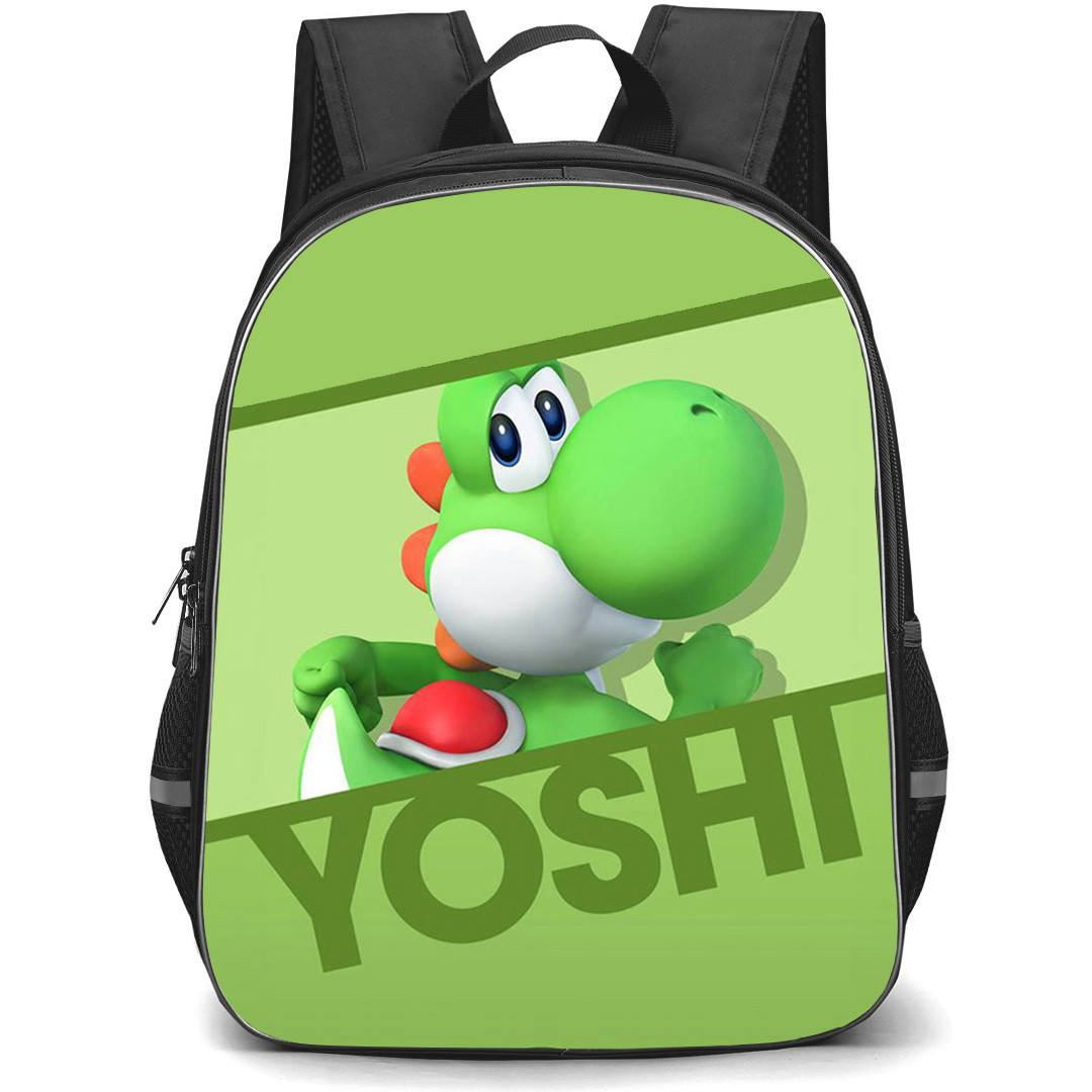Super Mario Yoshi Backpack StudentPack - Yoshi Introduction Green Background