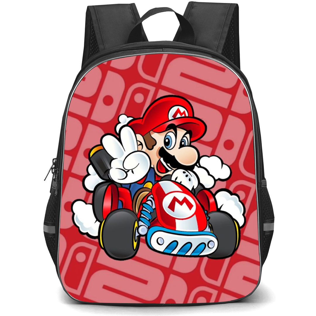Mario Kart Backpack School Bag StudentPack - Mario Kart Wacky Nintendo Poster