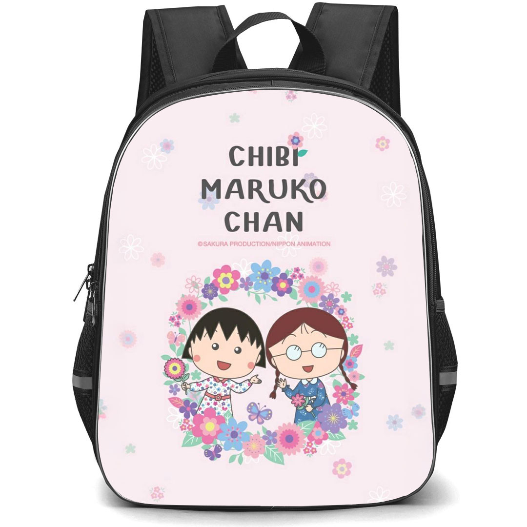 Chibi Maruko Chan Backpack School Bag StudentPack - Chibi Maruko Chan Flower Party Poster