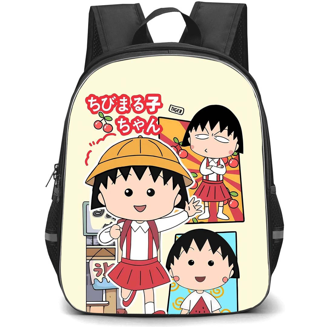 Chibi Maruko Chan Momoko Sakura Backpack School Bag StudentPack - Momoko Sakura Sticker Collage Poster
