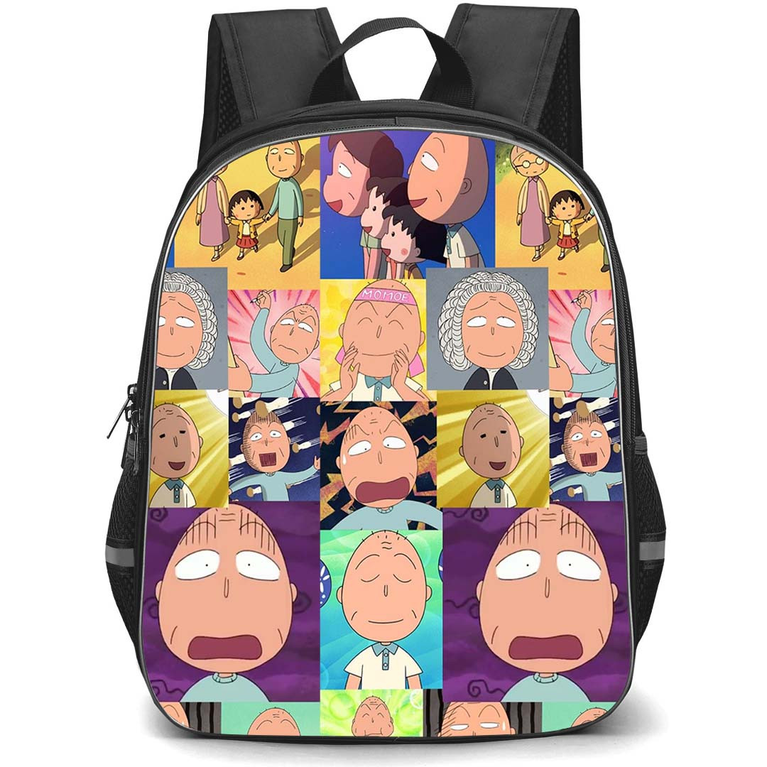 Chibi Maruko Chan Tomozo Sakura Backpack School Bag StudentPack - Tomozo Sakura Collage Poster