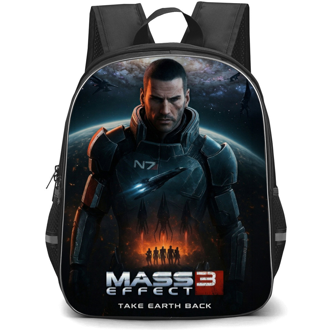 Mass Effect Backpack School Bag StudentPack - Mass Effect Take Earth Back Series Poster