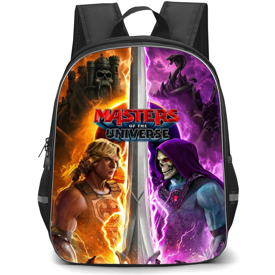Masters Of The Universe Backpack School Bag StudentPack - Prince Adam And Skeletor Split Fierce Series Poster