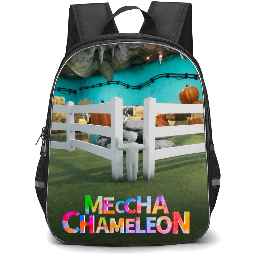 Meccha Chameleon Backpack School Bag StudentPack - Meccha Chameleon Peekaboo Fence Game Poster