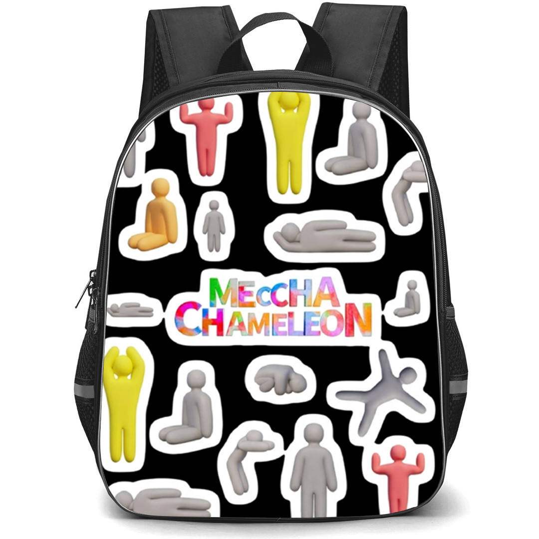 Meccha Chameleon Backpack School Bag StudentPack - Meccha Chameleon Collage Sticker Poster