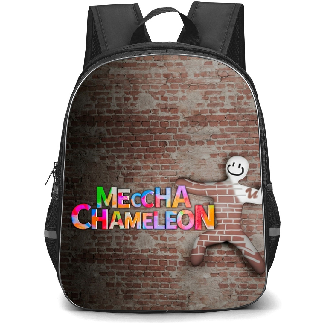 Meccha Chameleon Backpack School Bag StudentPack - Meccha Chameleon Official Key Art Brick Wall Poster