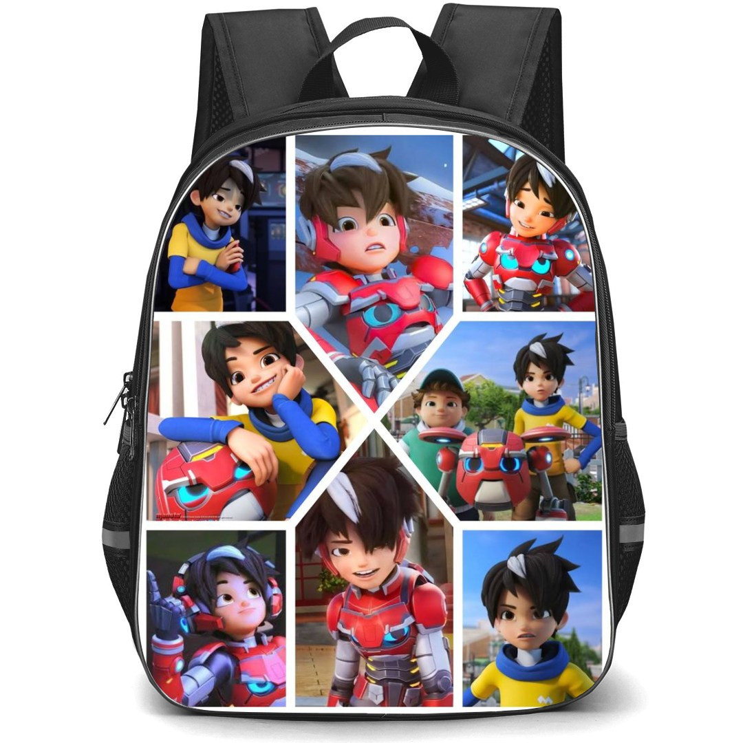 Mechamato Amato Backpack School Bag StudentPack - Amato Different Moods Portrait Collage