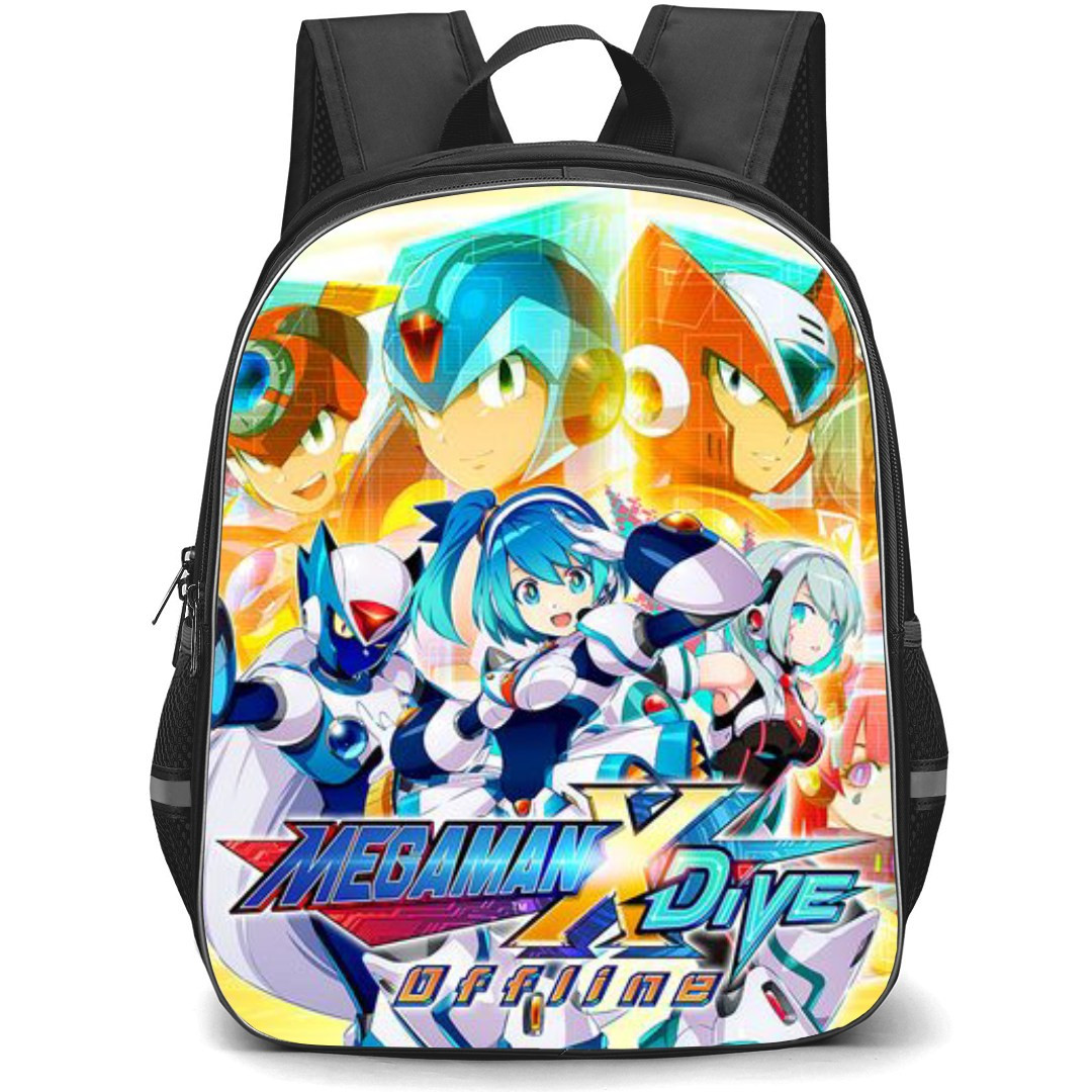 Mega Man Backpack StudentPack - Mega Man Characters Mega Man X Dive Offline Poster