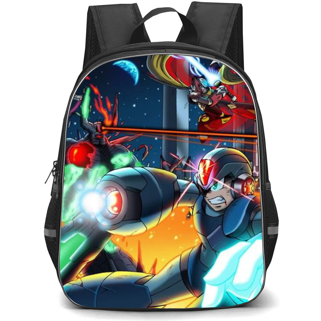 Mega Man Backpack StudentPack - Mega Man X Axl Zero FIght Scene Anime