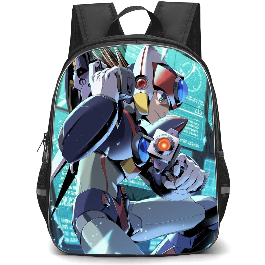 Mega Man Backpack StudentPack - Mega Man X Smiling Side Portrait