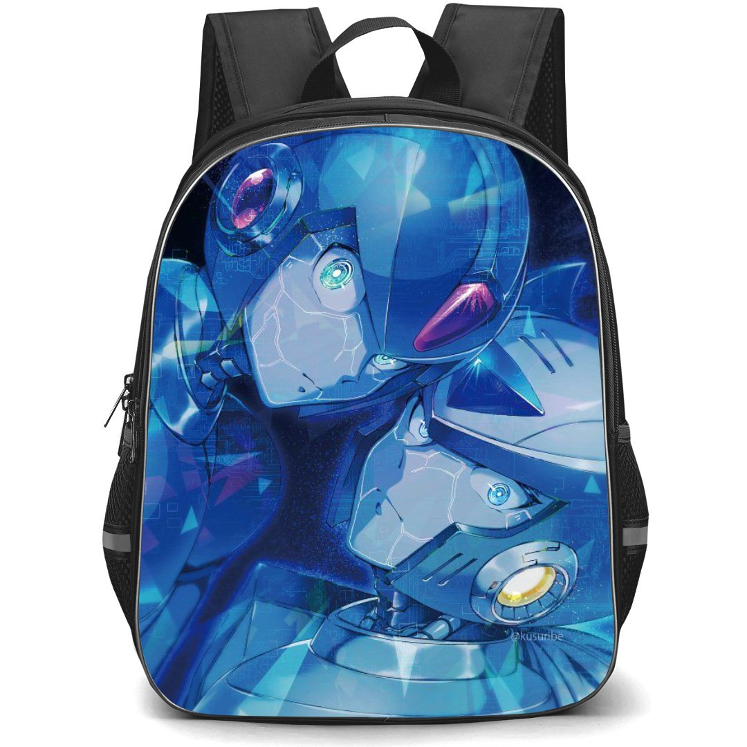 Mega Man Backpack StudentPack - Mega Man X Zero Faces Anime Portrait