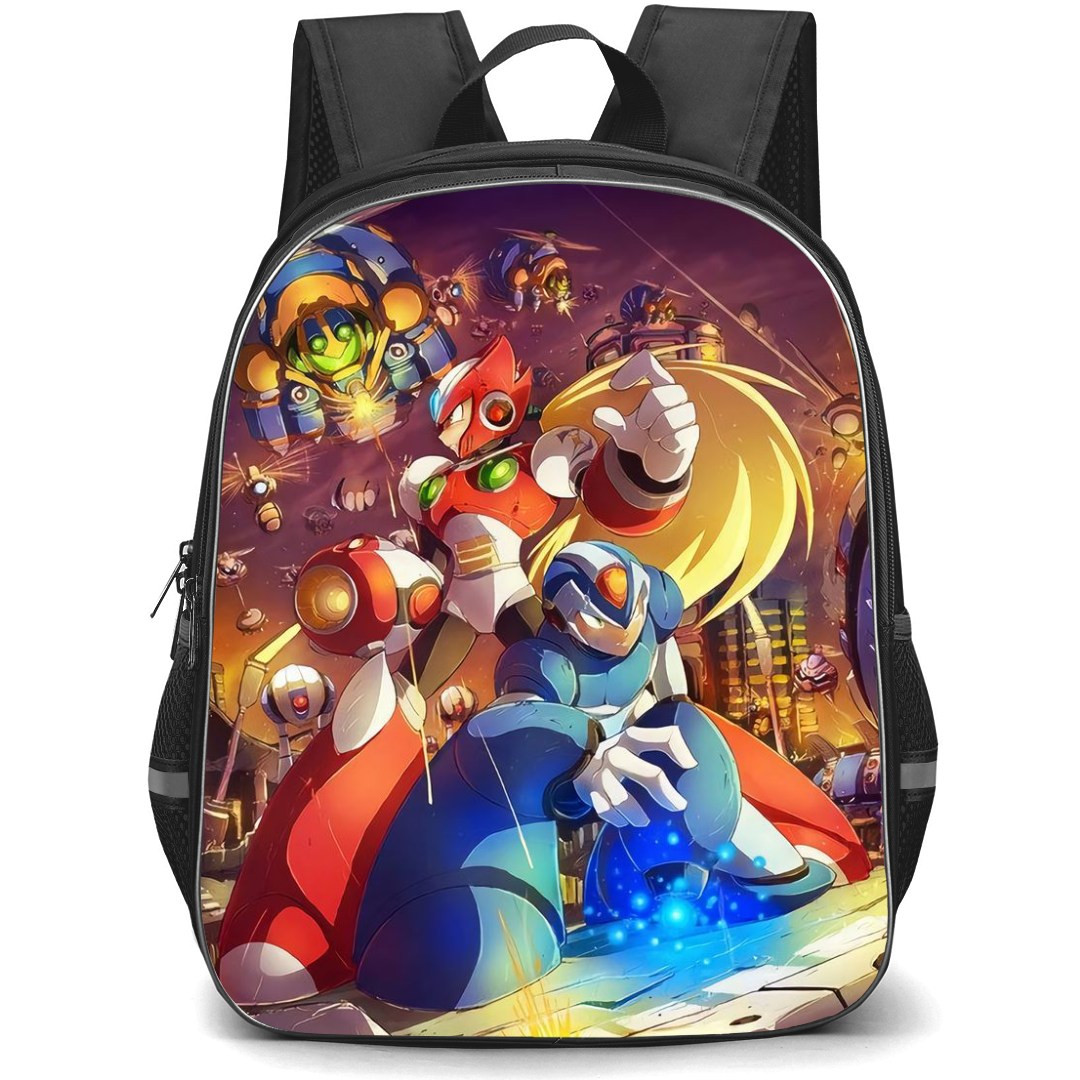 Mega Man Backpack StudentPack - Mega Man X Zero Fight Scene Anime
