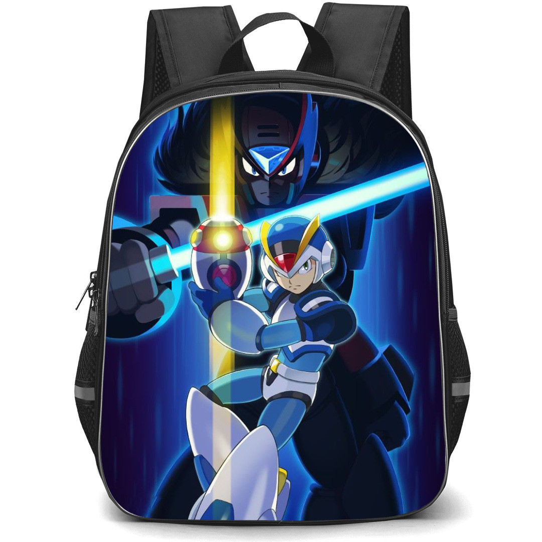 Mega Man Backpack StudentPack - Mega Man X Zero Holding Weapon Illustration