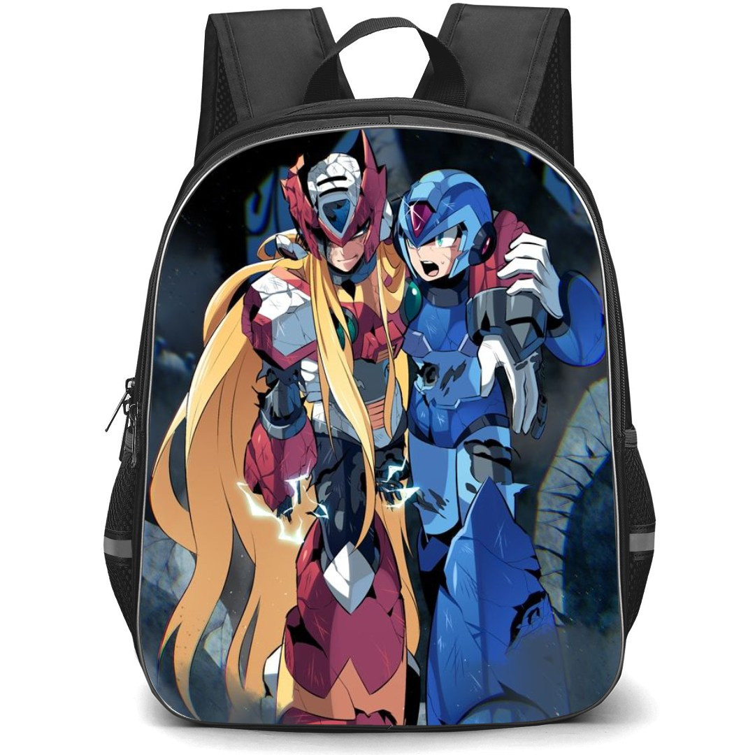 Mega Man Backpack StudentPack - Mega Man X Zero Injured Scene Anime Illustration