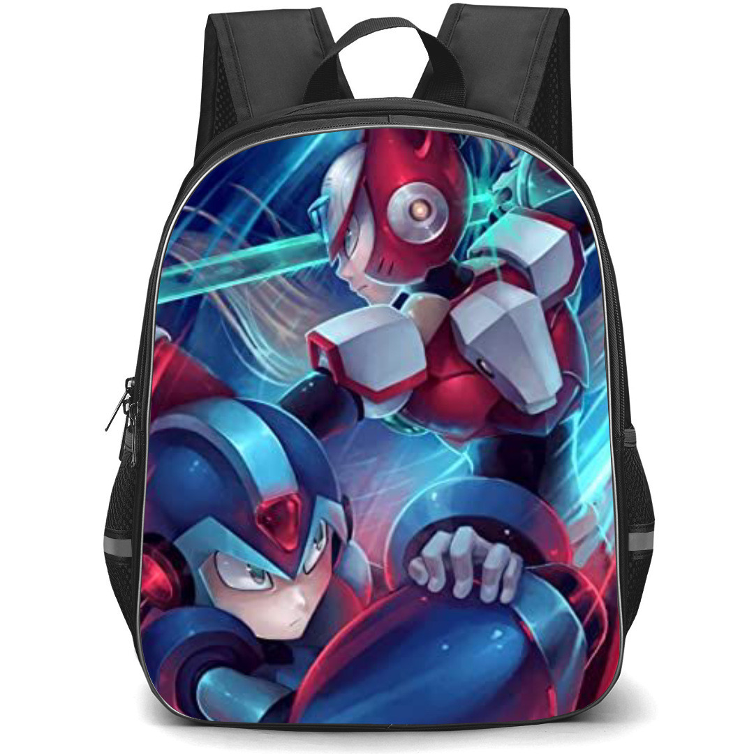 Mega Man Backpack StudentPack - Mega Man X Zero Side Portrait Anime