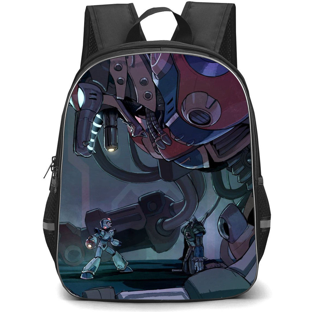 Mega Man Sigma Backpack StudentPack - Sigma Versus Mega Man Attacking Illustration