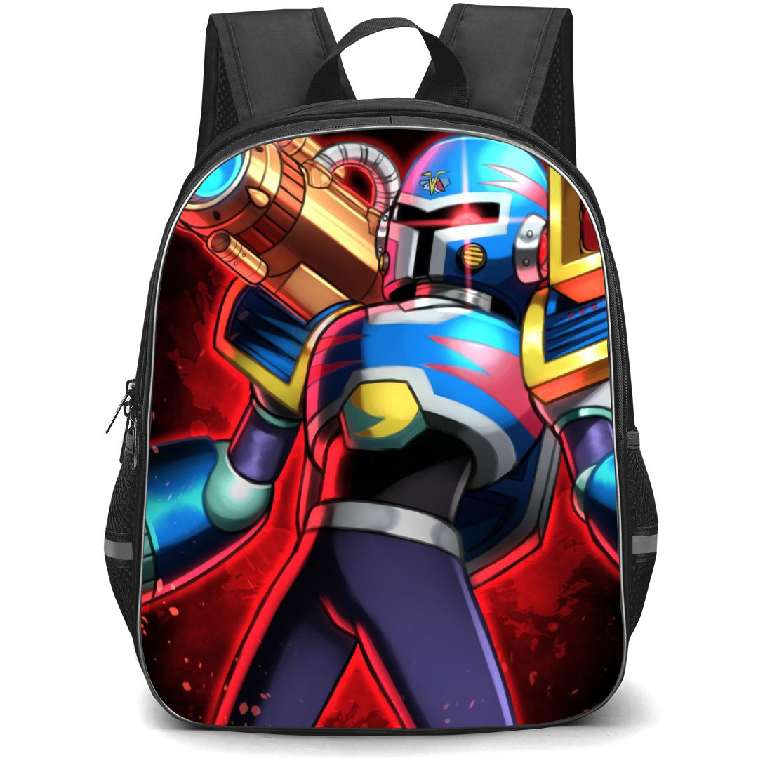 Mega Man Vile Mk Backpack StudentPack - Vile Mk Pose Red Background Illustration