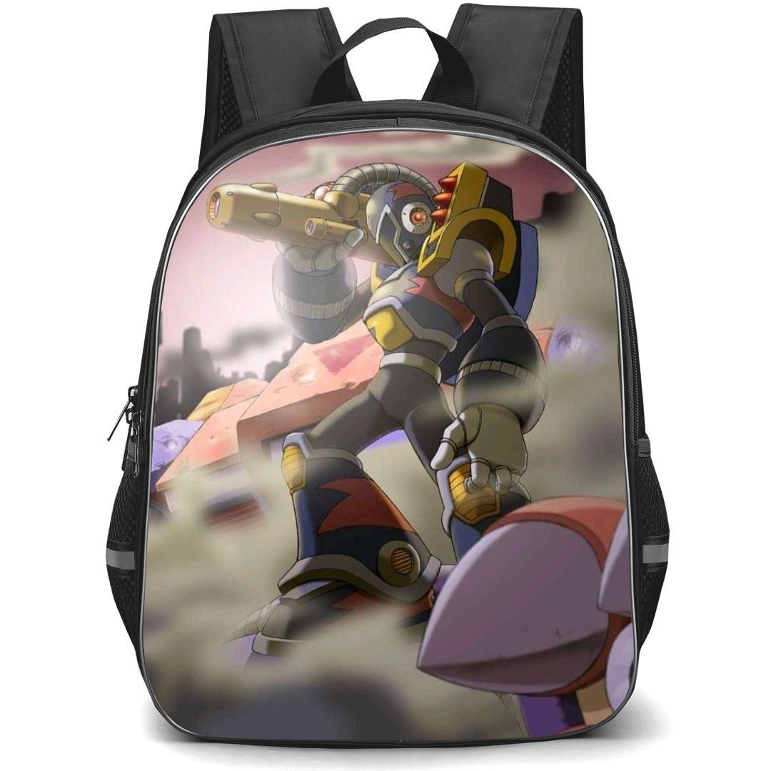 Mega Man Vile Mk Backpack StudentPack - Vile Mk Side Portrait Smoke Background Cartoon