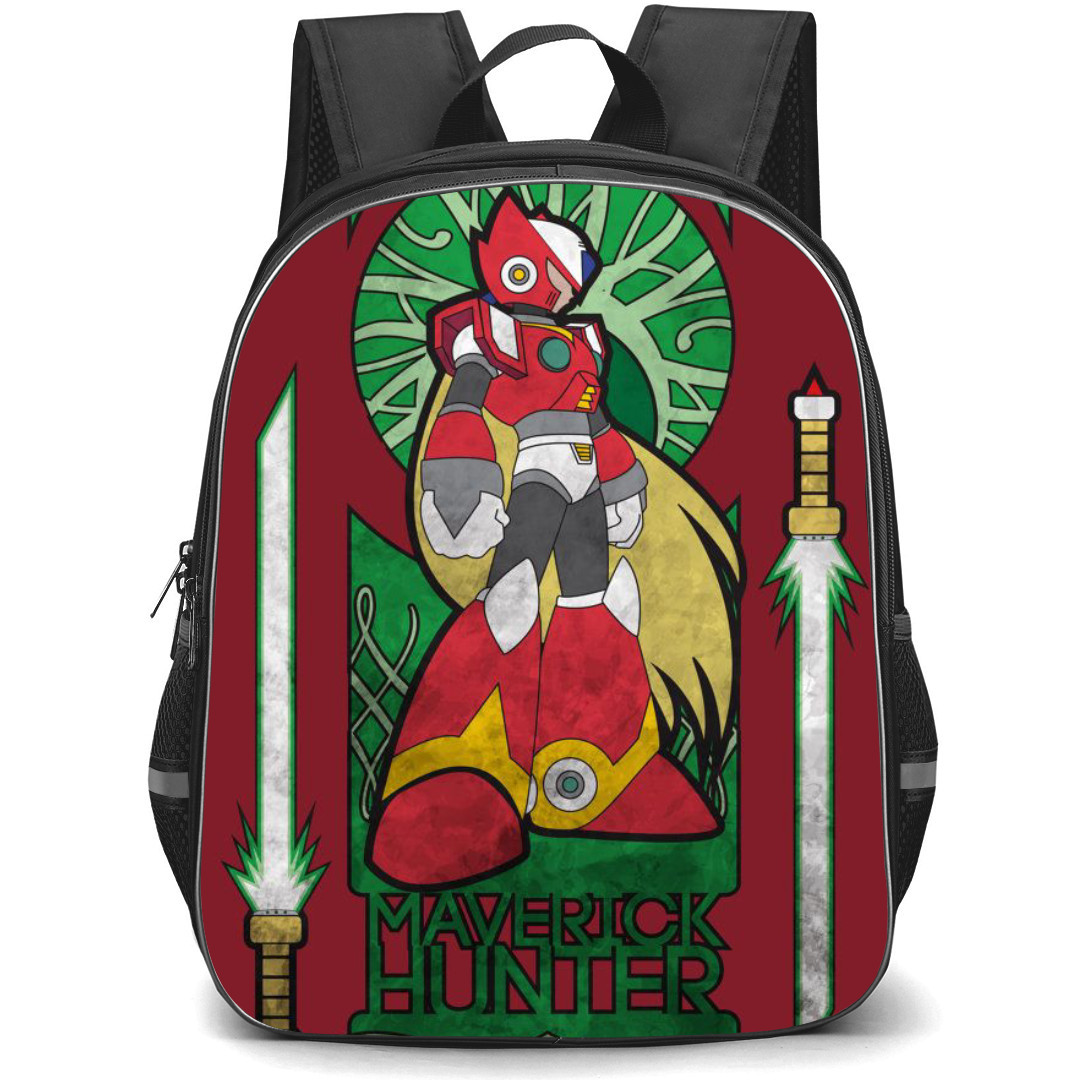 Mega Man Zero Backpack StudentPack - Zero Maverick Hunter Cartoon Art Poster