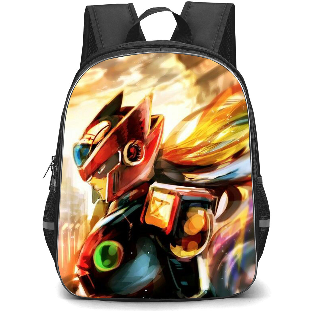 Mega Man Zero Backpack StudentPack - Zero Side Portrait Vintage Anime