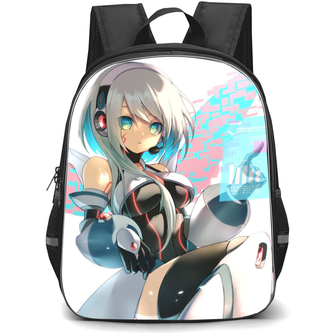 Mega Man Backpack StudentPack - Mega Man iCO Pointing Finger Portrait Anime