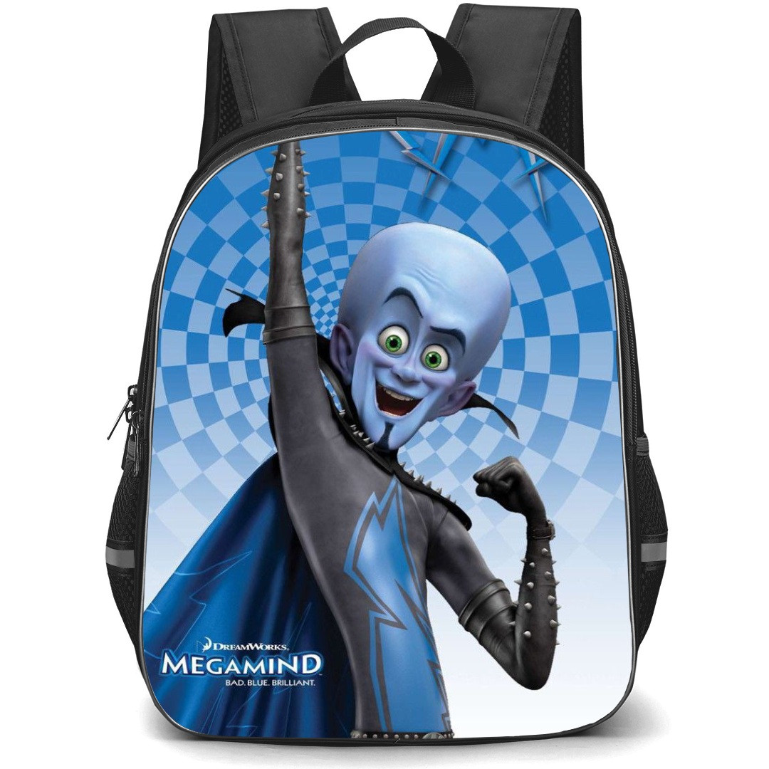 Megamind Backpack StudentPack - Megamind Happy Checkered Background
