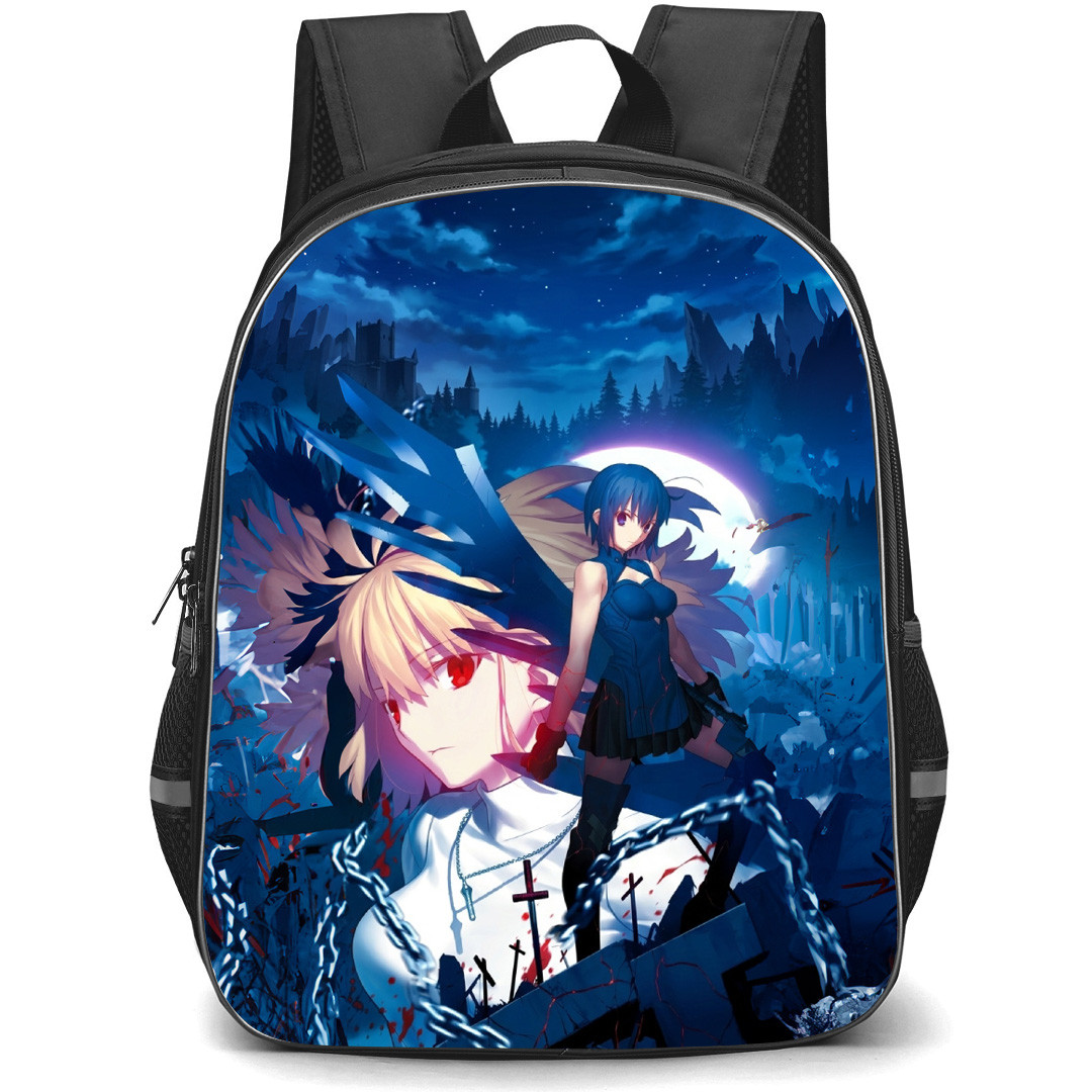 Melty Blood Backpack School Bag StudentPack - Arcueid Brunestud And Ciel Fierce Power Portrait