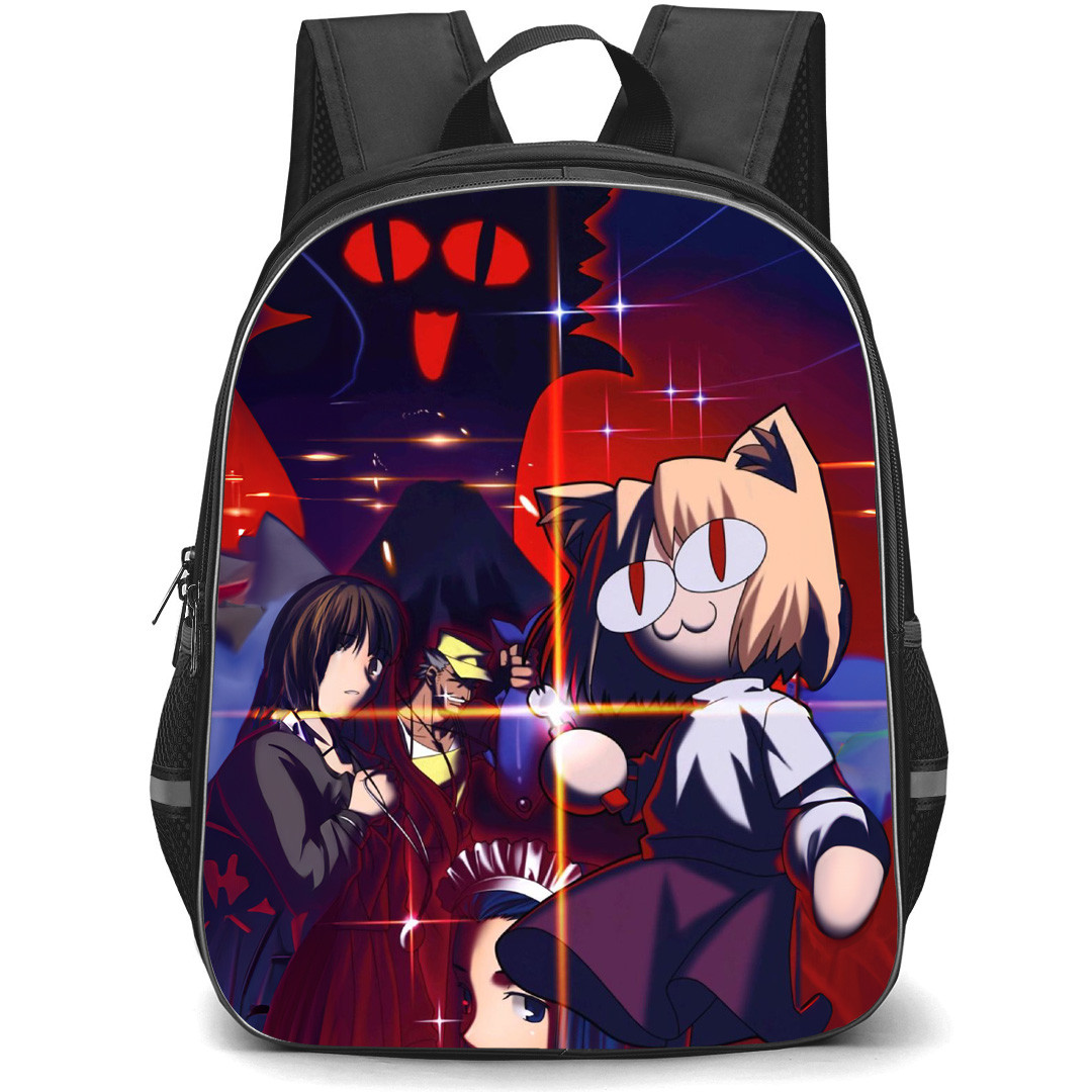 Melty Blood Backpack School Bag StudentPack - Melty Blood Characters Red Night Collage Poster