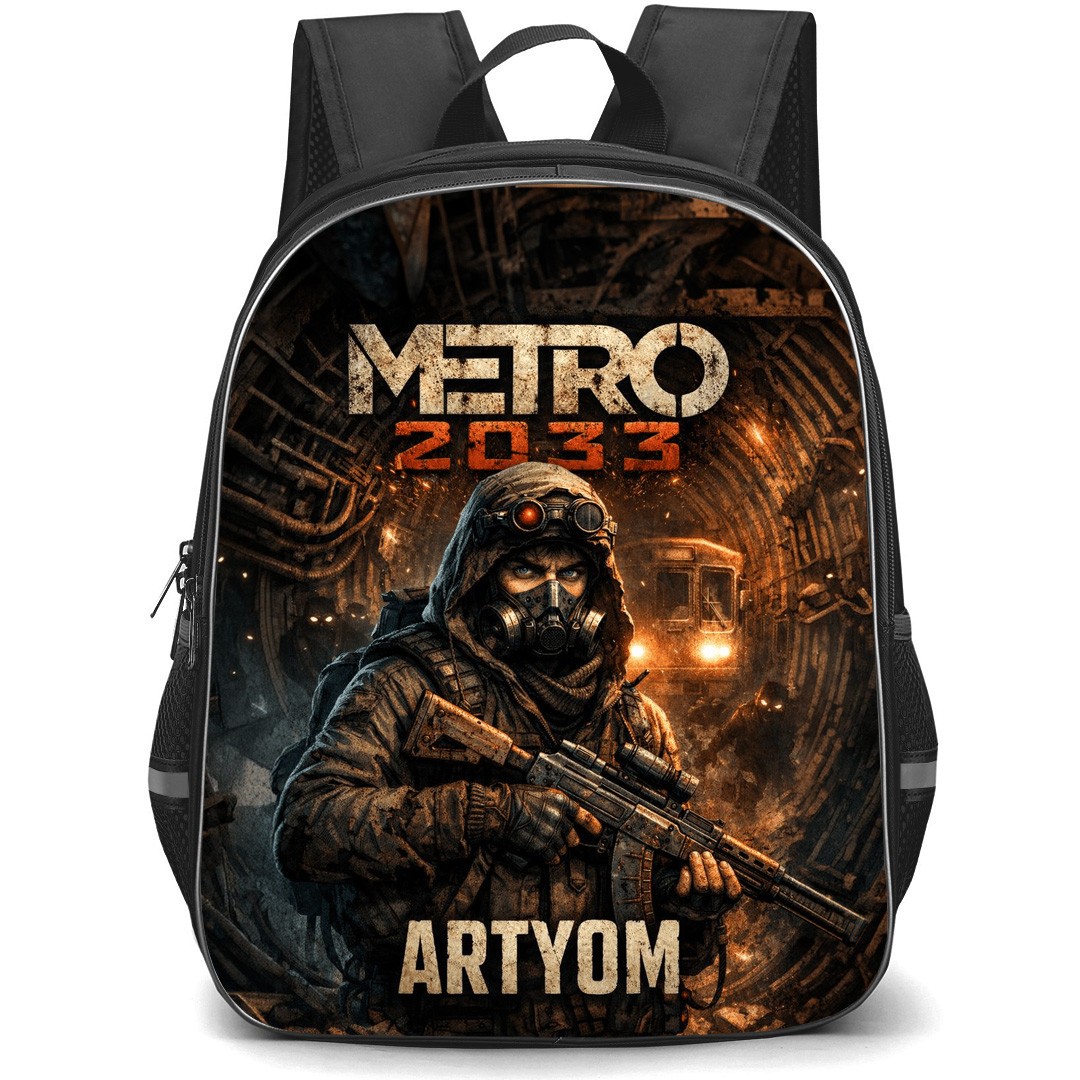Metro 2033 Artyom Backpack School Bag StudentPack - Metro 2033 Artyom In Tunnel Character Poster