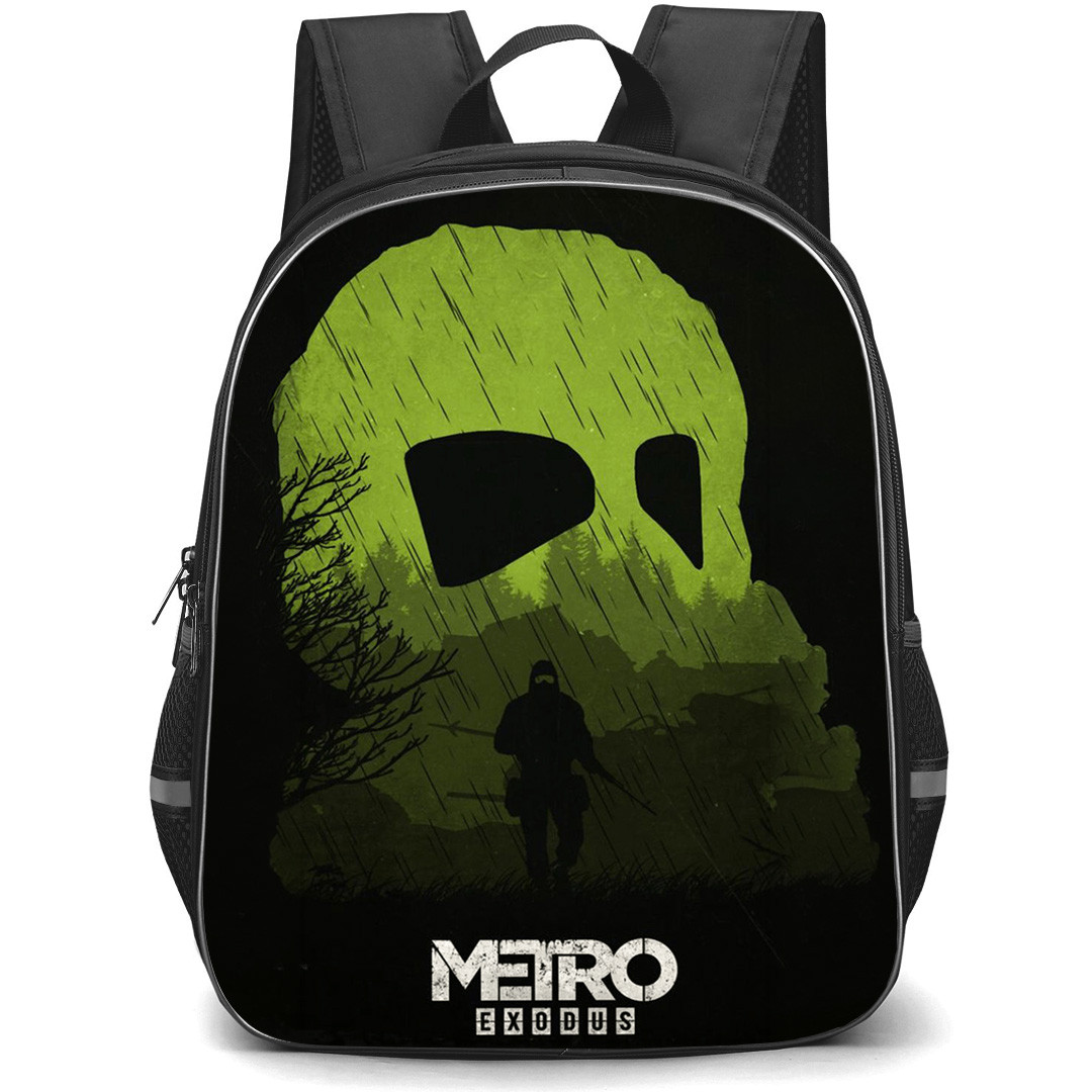 Metro Exodus Artyom Backpack School Bag StudentPack - Artyom Green Silhouette Shadow Art