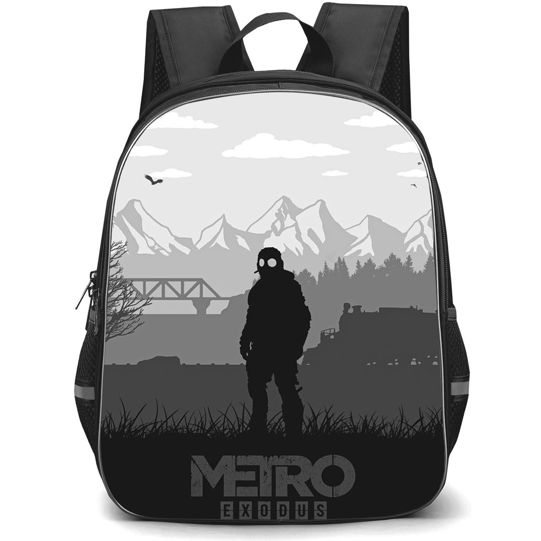 Metro Exodus Backpack School Bag StudentPack - Metro Exodus Silhouette Sketch Art