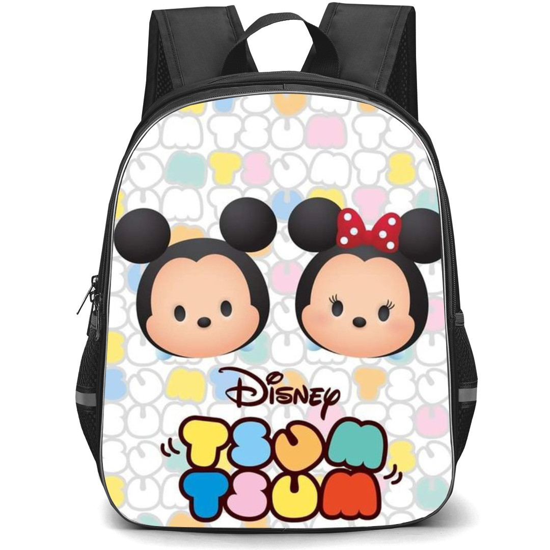 Mickey And Minnie School Backpack StudentPack - Mickey And Minnie Chibi Art Tsum Tsum