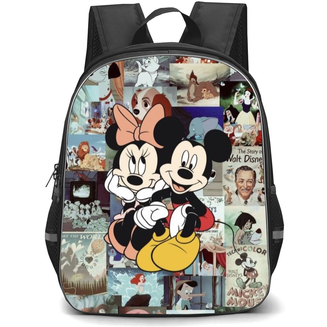 Mickey And Minnie School Backpack StudentPack - Mickey And Minnie Collage Background