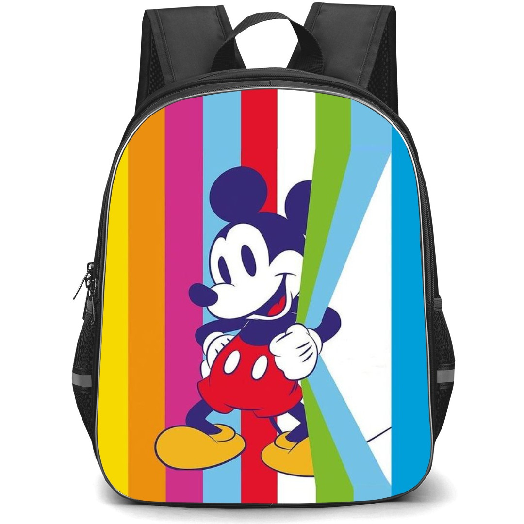 Mickey And Minnie Mickey School Backpack StudentPack - Mickey Illustration Colorful Background