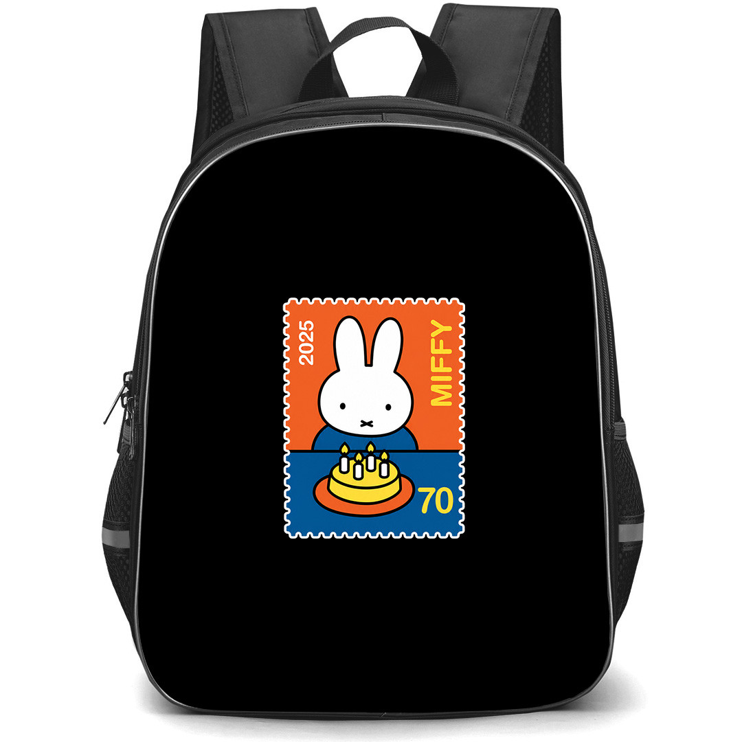 Miffy Backpack School Bag StudentPack - Miffy Cake Celebration Illustration Art Stamp