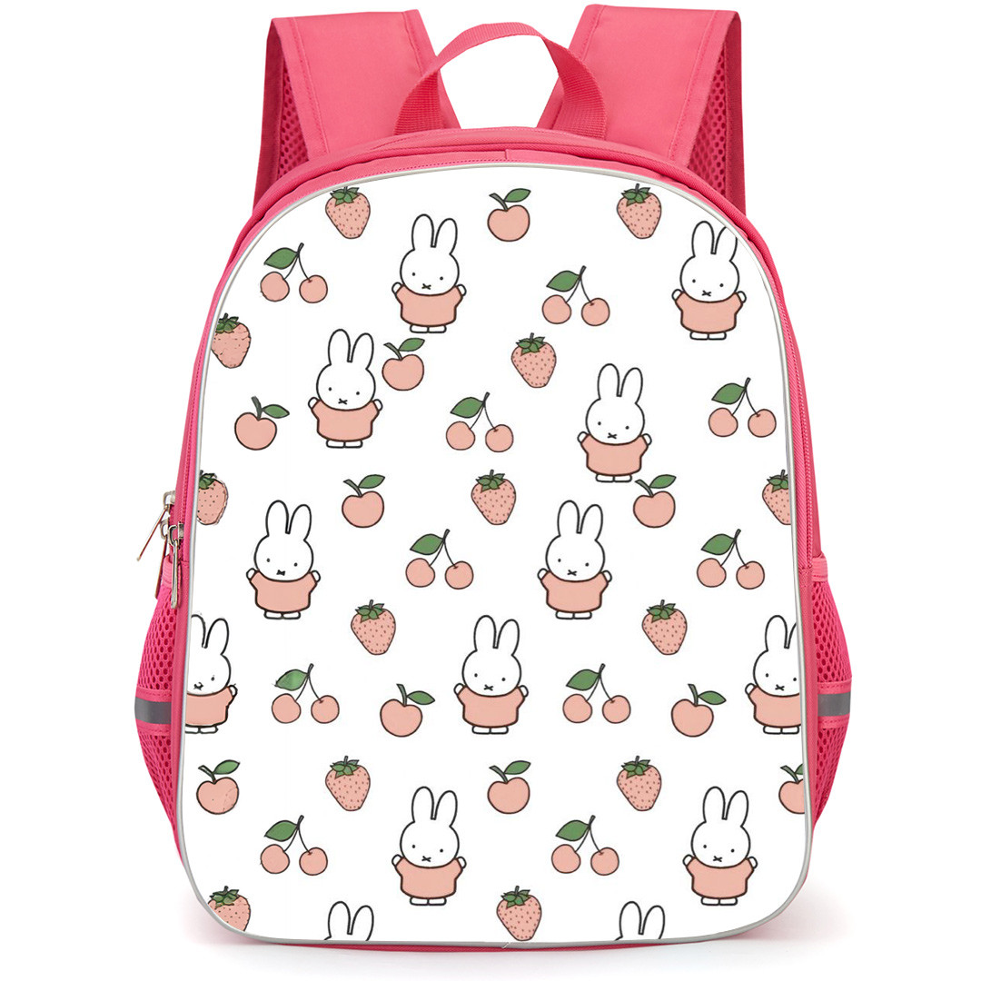 Miffy And Friends Miffy Backpack StudentPack - Miffy And Strawberry Pattern Art