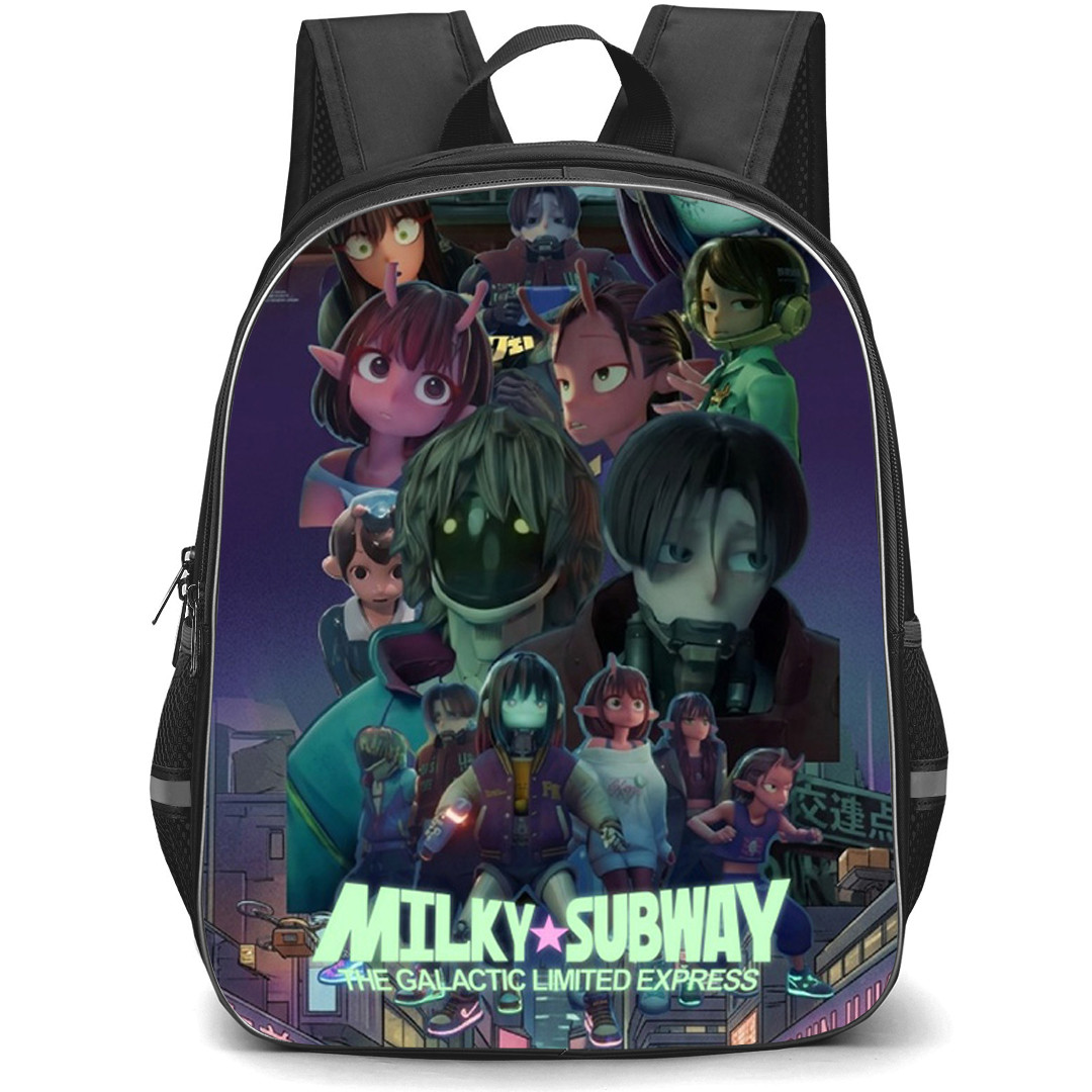 Milky Subway Backpack School Bag StudentPack - Milky Subway Cyber City Character Montage Poster