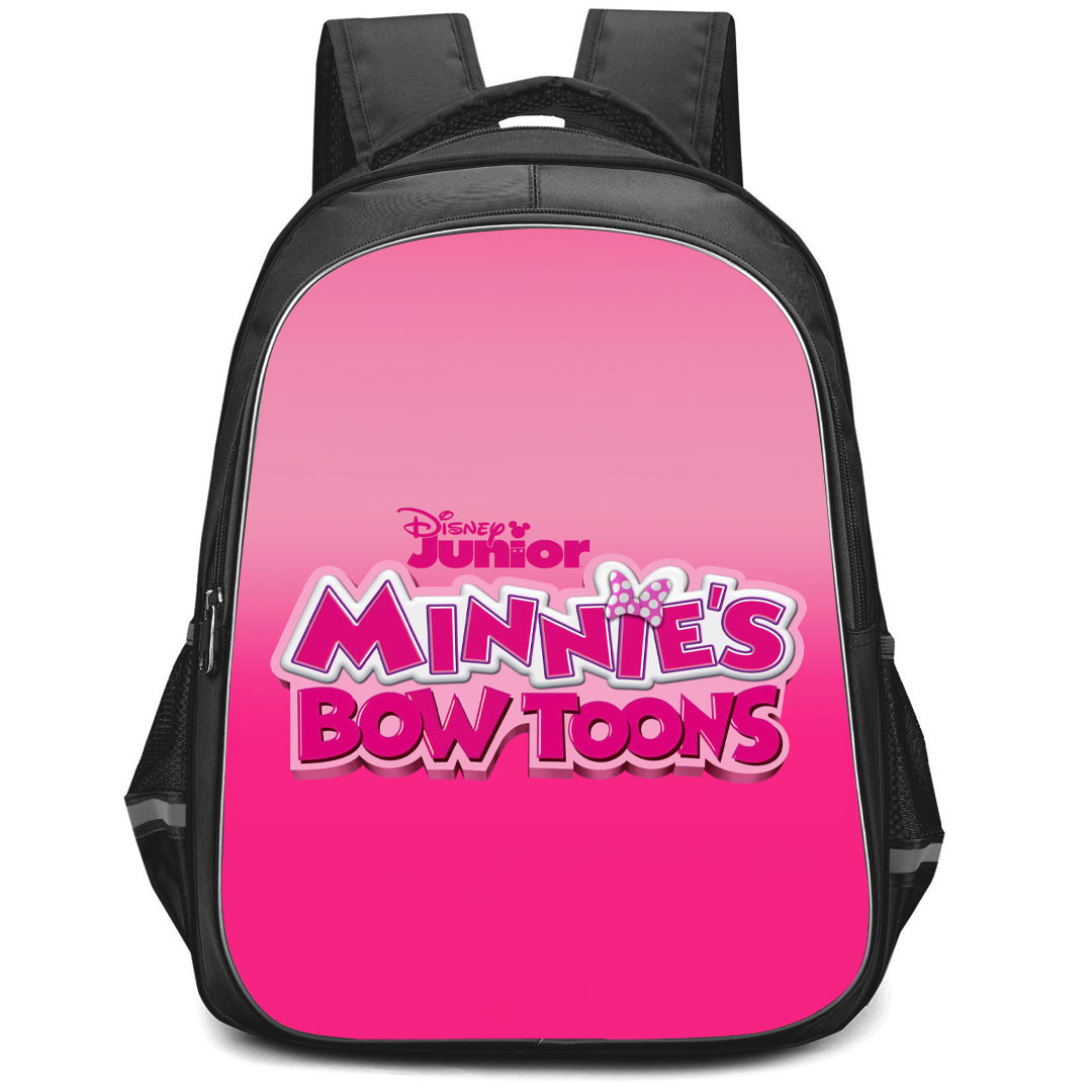 Minnie's Bow-Toons Backpack StudentPack - Minnie's Bow-Toons Logo On Pink Background