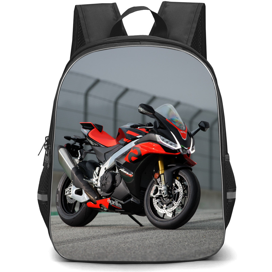 Motorbike Aprilia Backpack StudentPack - Motorbike Aprilia RSV4 Red Color Poster