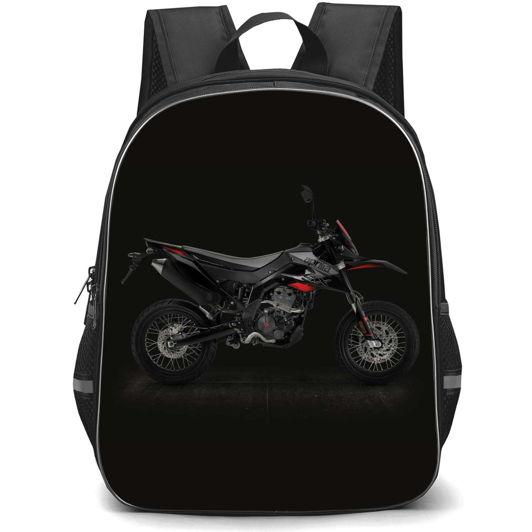 Motorbike Aprilia Backpack StudentPack - Motorbike Aprilia SX 125 On Dark Background