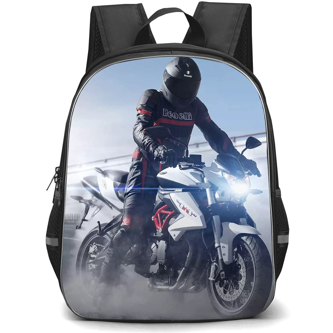 Motorbike Benelli Backpack StudentPack - Motorbike Benelli TNT600i Burnout Poster