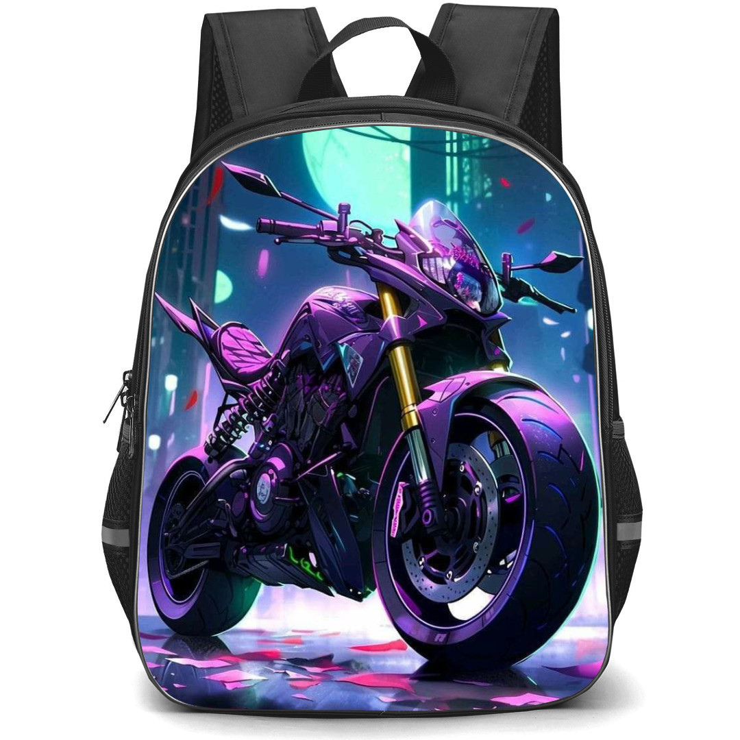 Motorbike Backpack StudentPack - Motorbike Digital Art Of A Naked Sport Bike Poster