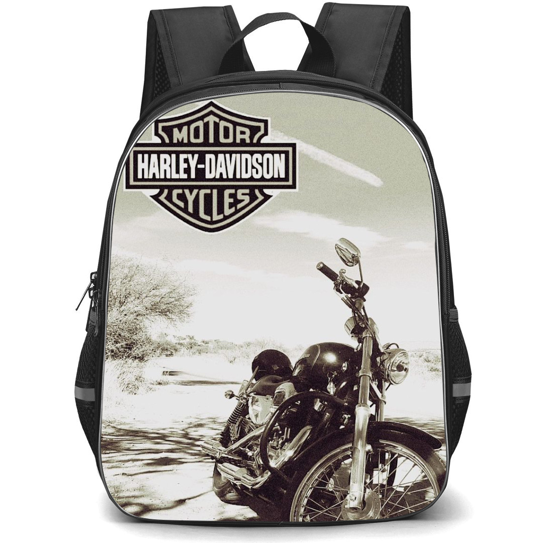 Motorbike Harley Davidson Backpack StudentPack - Motorbike Harley Davidson Grayscale Poster