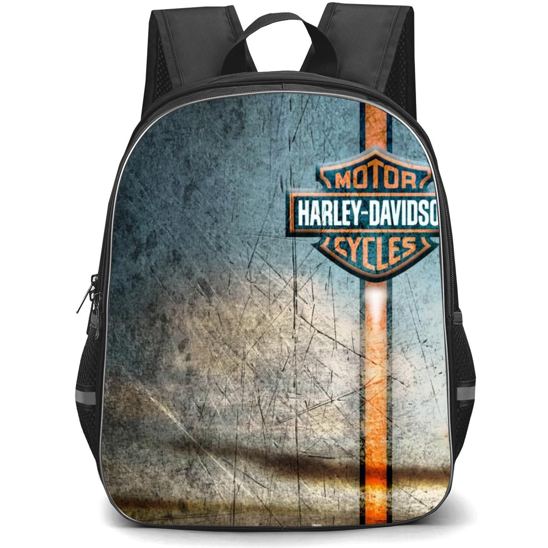 Motorbike Harley Davidson Backpack StudentPack - Motorbike Harley Davidson Logo Sign Grunge Effect Poster