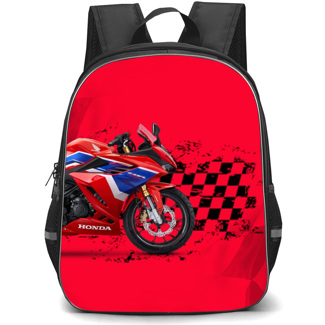 Motorbike Honda Backpack StudentPack - Motorbike Honda CBR 150R ABS Motogp Edition On Red Background