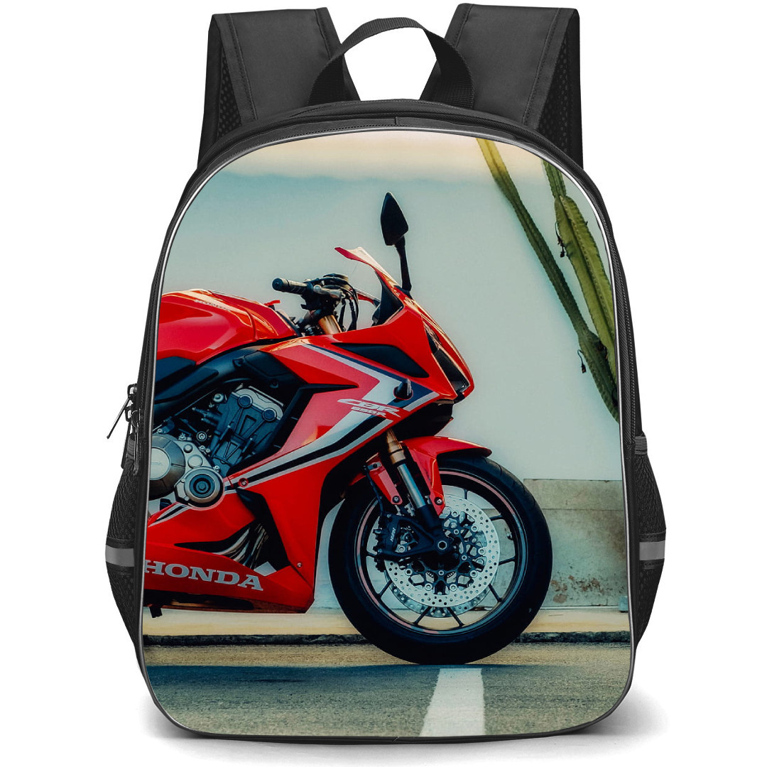 Motorbike Honda Backpack StudentPack - Motorbike HONDA CBR650R Red Poster