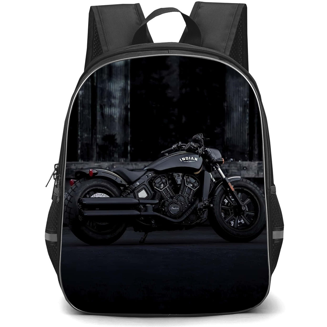 Motorbike Indian Backpack StudentPack - Motorbike Indian Chief Bobber Dark Horse Poster